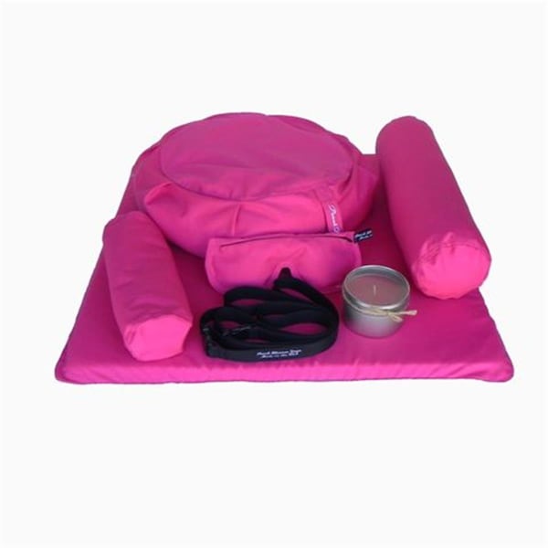 Peach Blossom Yoga 11001 7 Piece Deluxe Yoga Set Pink